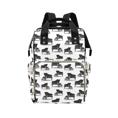 Piano Print Design LKS401 Diaper Bag Backpack