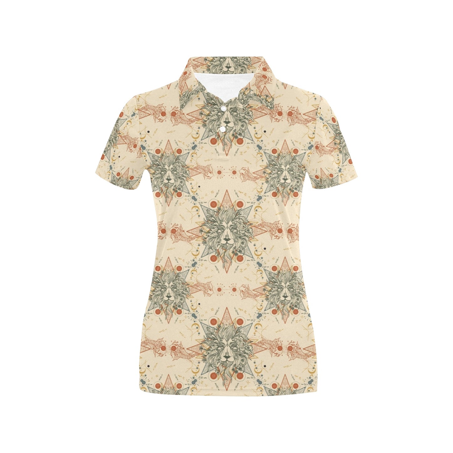 Leo Pattern Print Design 02 Women's Polo Shirt
