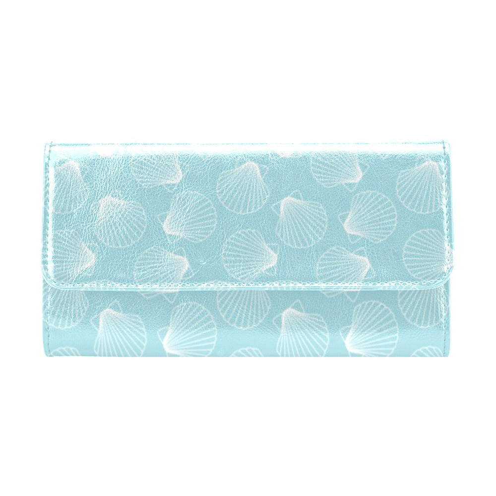 Seashell Print Design LKS3010 Women's Trifold Wallet