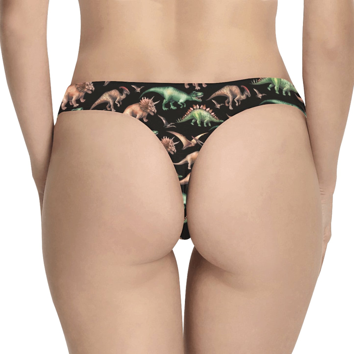 Dinosaur Print Pattern Women's Thongs