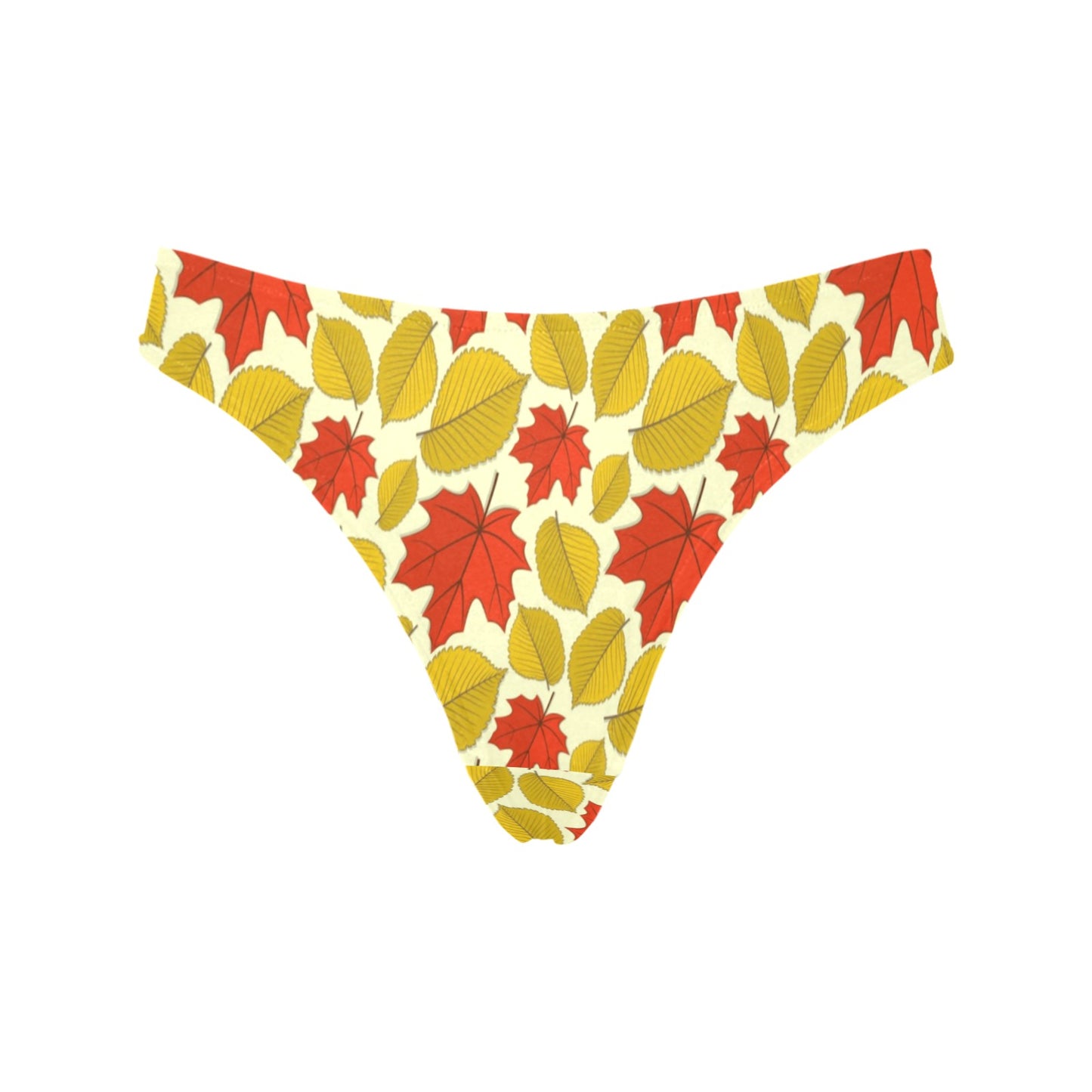 Elm Maple Leave Print Pattern Women's Thongs