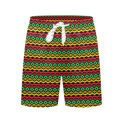 Rasta Reggae Color Themed Men's Swim Trunks Beach Shorts