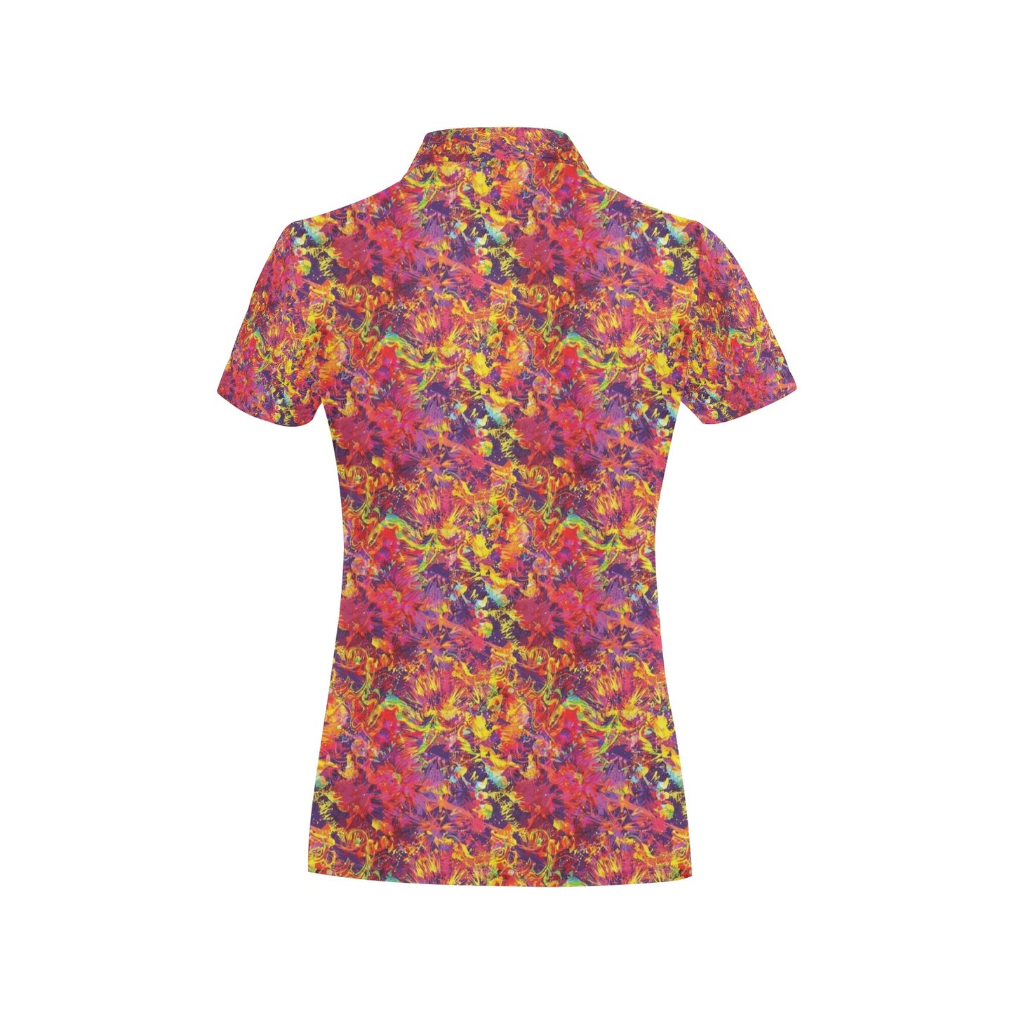 Splatter Print Design LKS303 Women's Polo Shirt