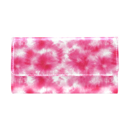 Tie Dye Pink Print Design LKS304 Women's Trifold Wallet