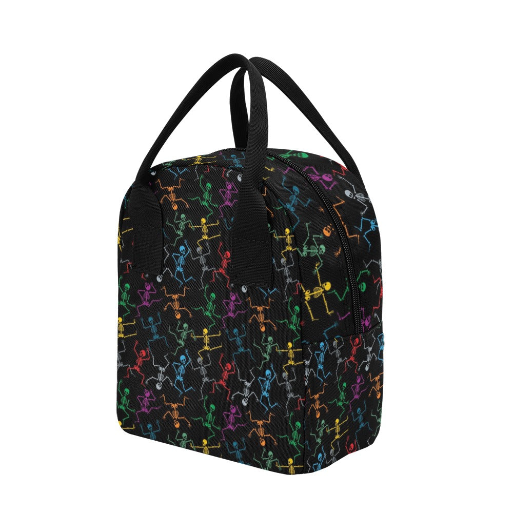 Skeleton Colorful Print Design LKS302 Insulated Lunch Bag