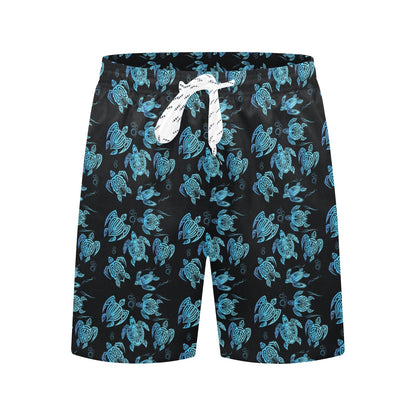Tribal Turtle Polynesian Themed Design Men's Swim Trunks Beach Shorts