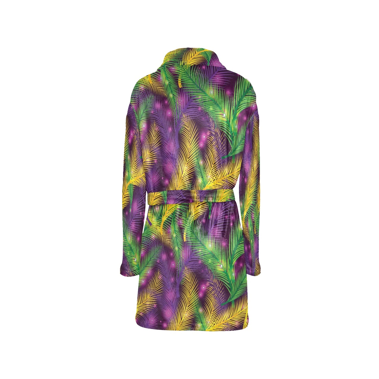 Mardi Gras Pattern Print Design 09 Women's Fleece Robe