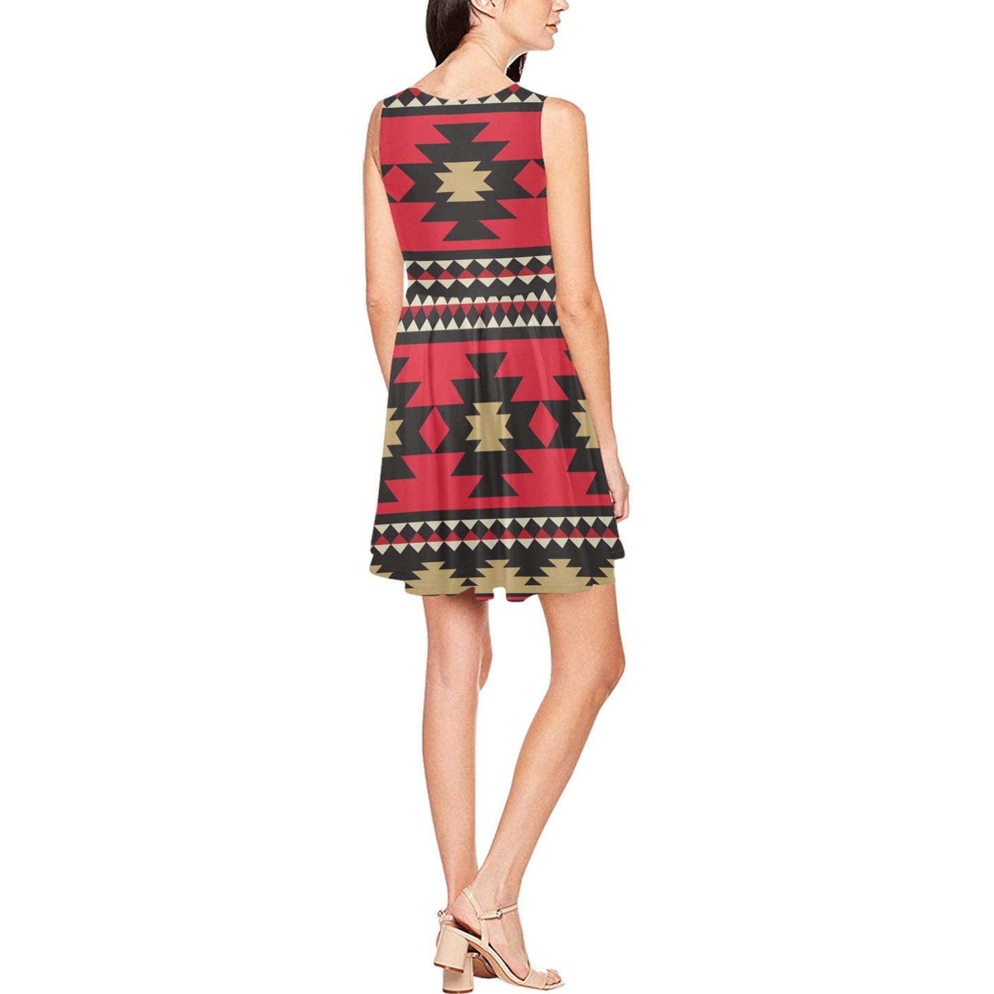 Navajo Pattern Print Design A04 Sleeveless Dress
