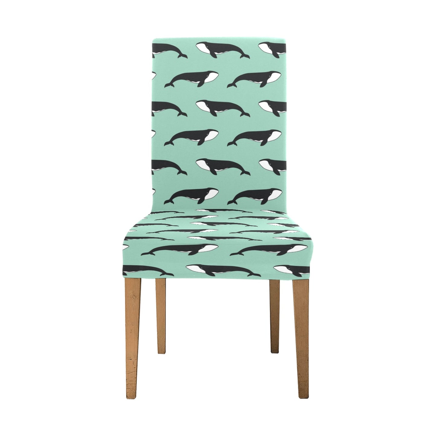 Whale Print Design LKS307 Dining Chair Slipcover