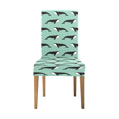 Whale Print Design LKS307 Dining Chair Slipcover