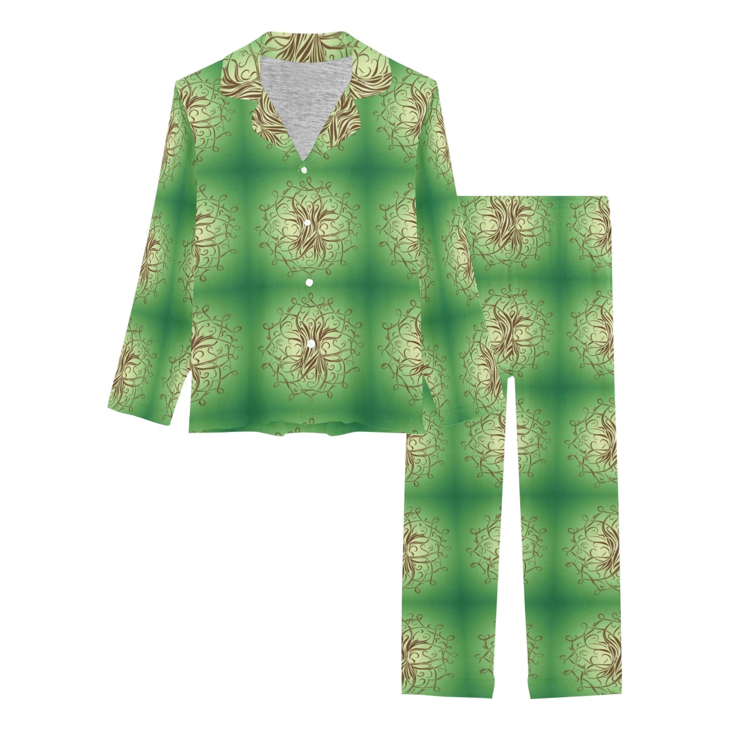 Celtic Pattern Print Design 05 Women's Long Pajama Set
