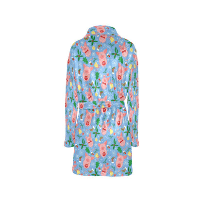 Pig Print Design LKS404 Women's Fleece Robe