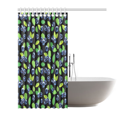 Blueberry Pattern Print Design BB03 Shower Curtain