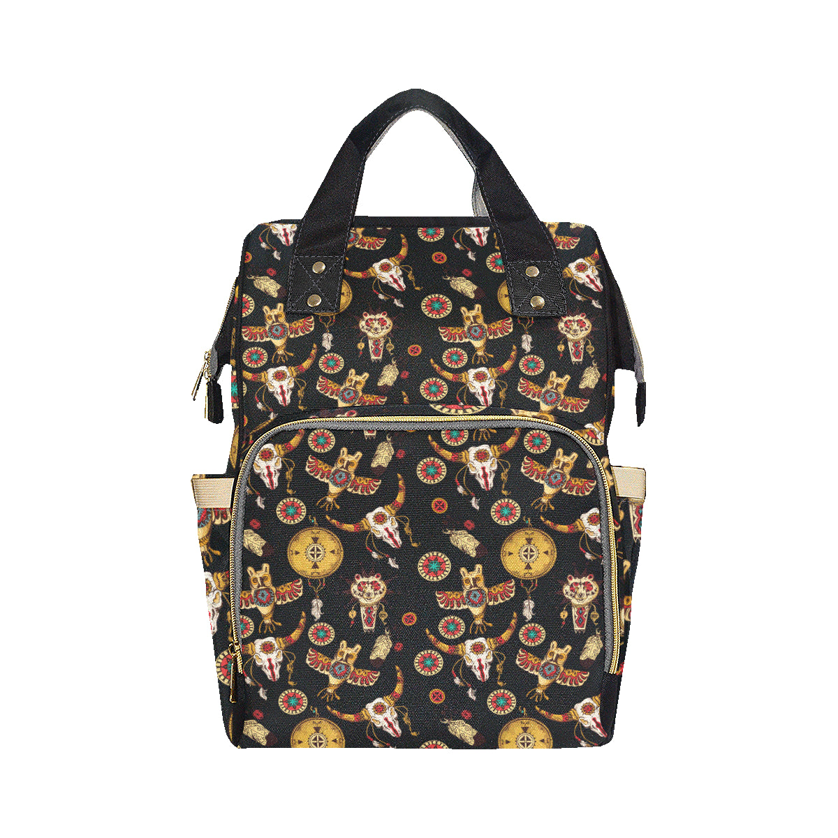 Native American Symbol Pattern Diaper Bag Backpack
