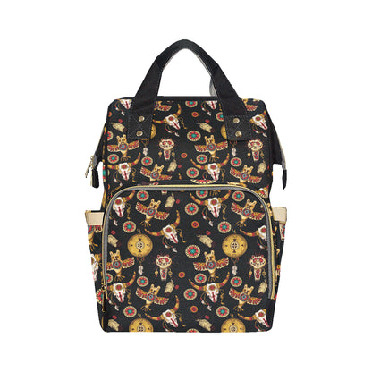 Native American Symbol Pattern Diaper Bag Backpack