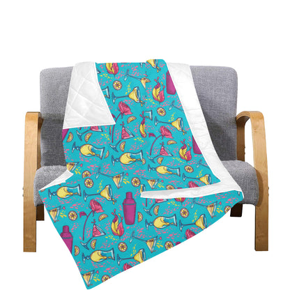 Cocktail Pattern Print Design 03 Premium Quilt