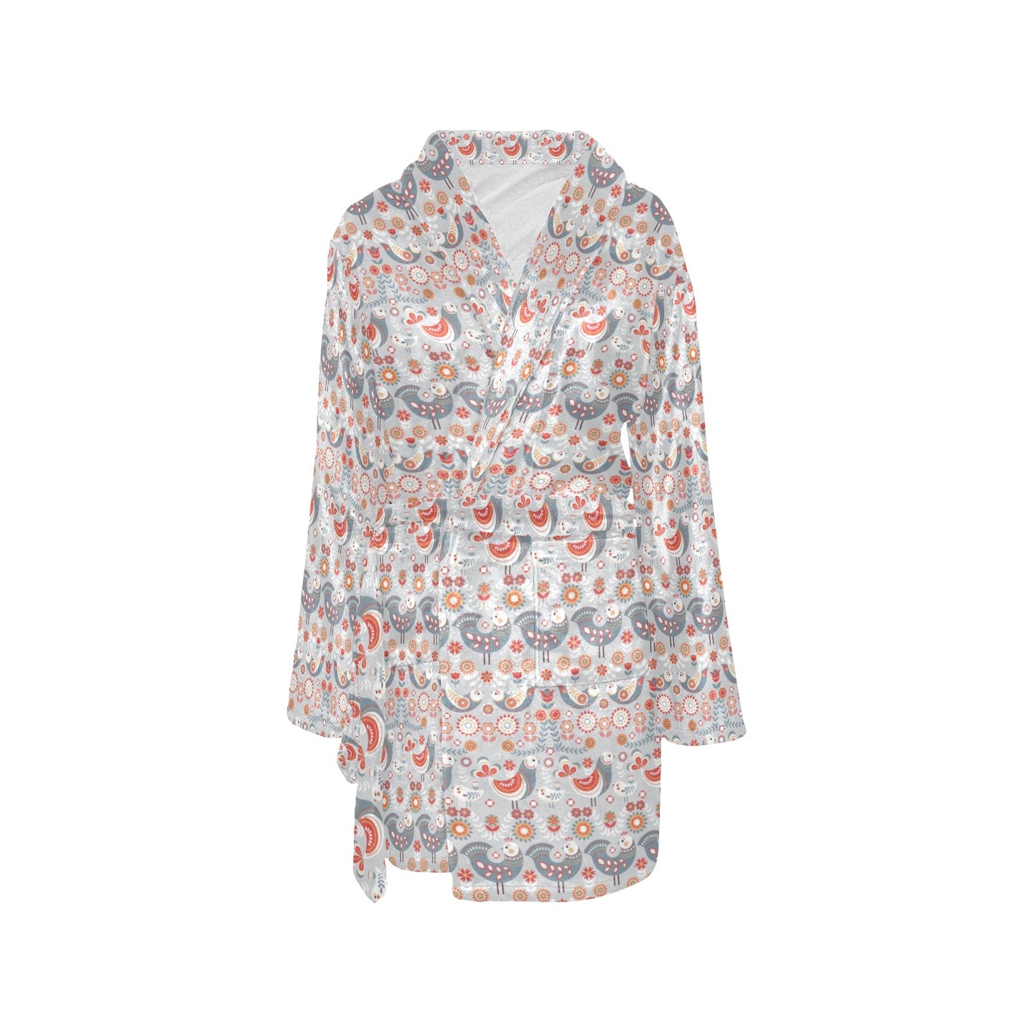 Swedish Nordic Design Print Women's Fleece Robe