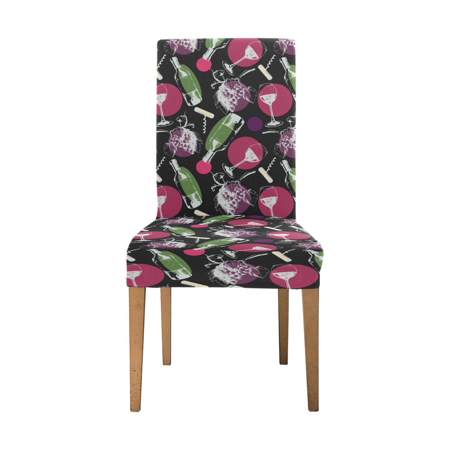 Wine Print Design LKS307 Dining Chair Slipcover