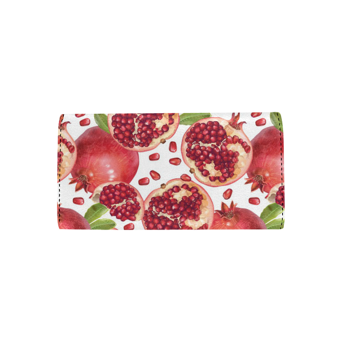 Pomegranate Pattern Print Design PG03 Women's Trifold Wallet