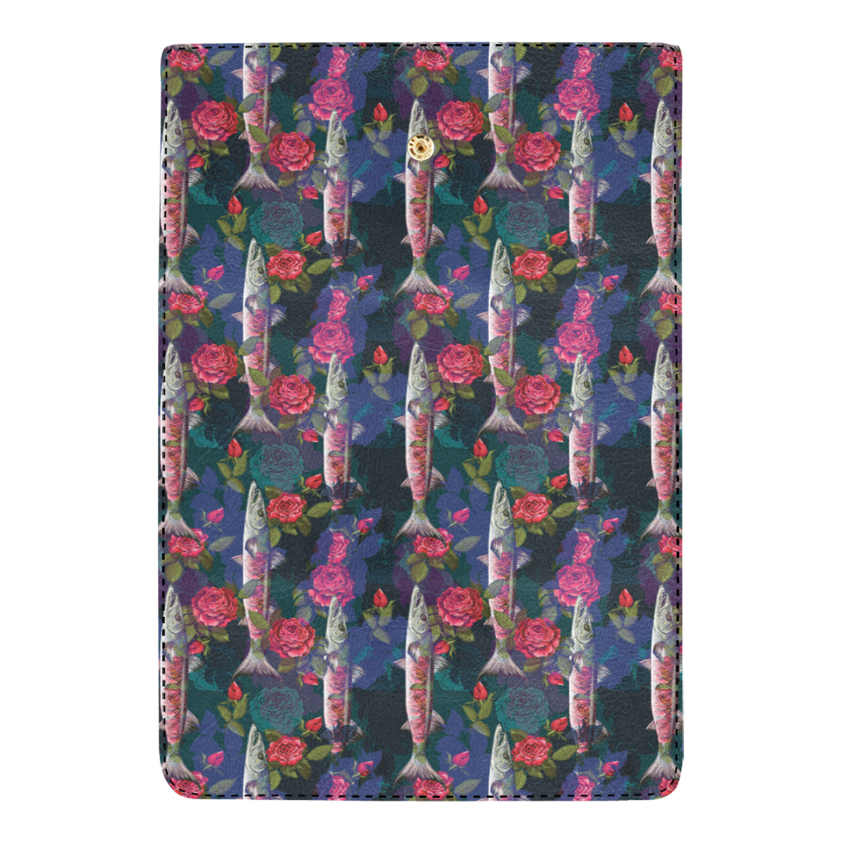 Barracuda with Folwer Pattern Print Design 01 Women's Trifold Wallet