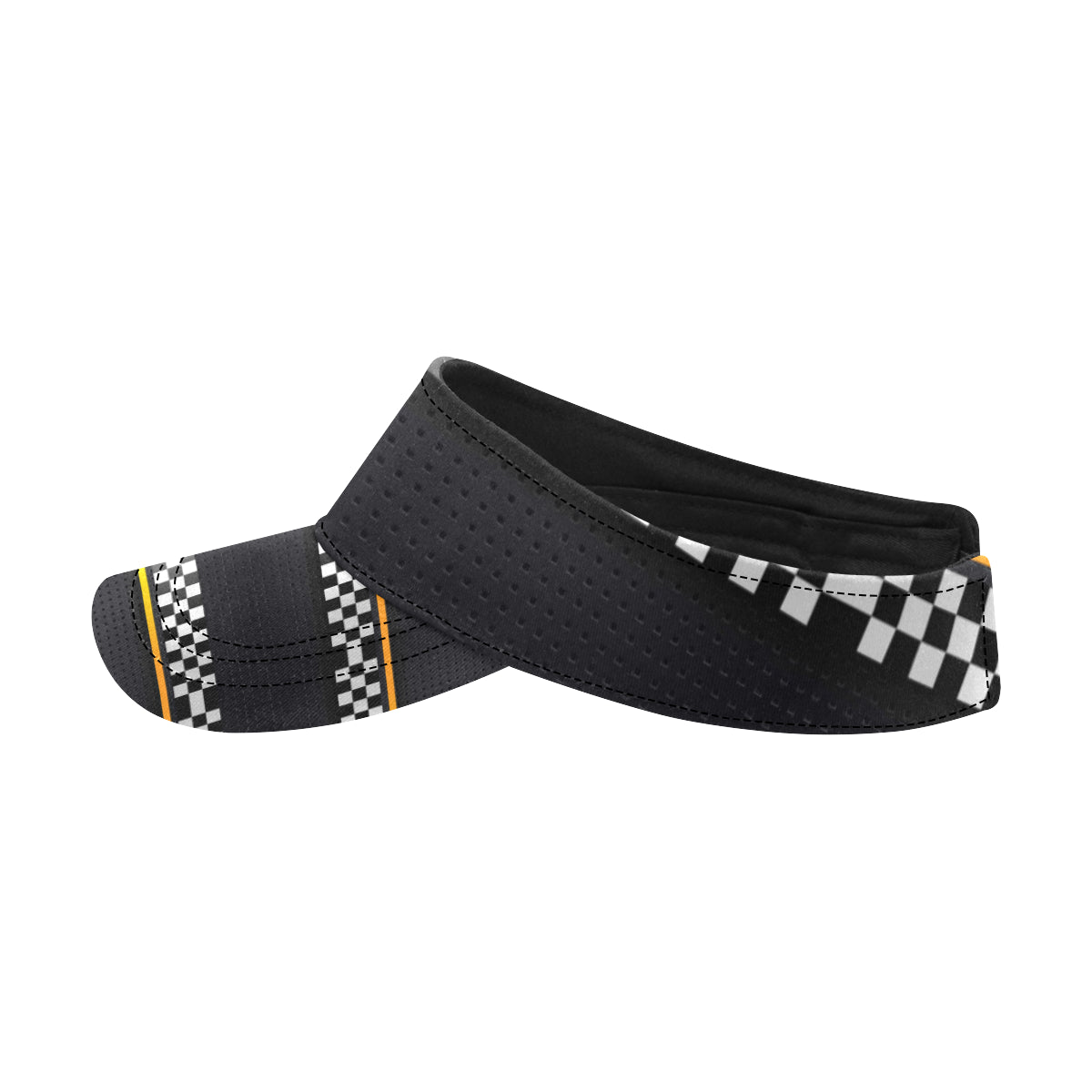 Checkered Flag Yellow Line Style Unisex Sun Visor