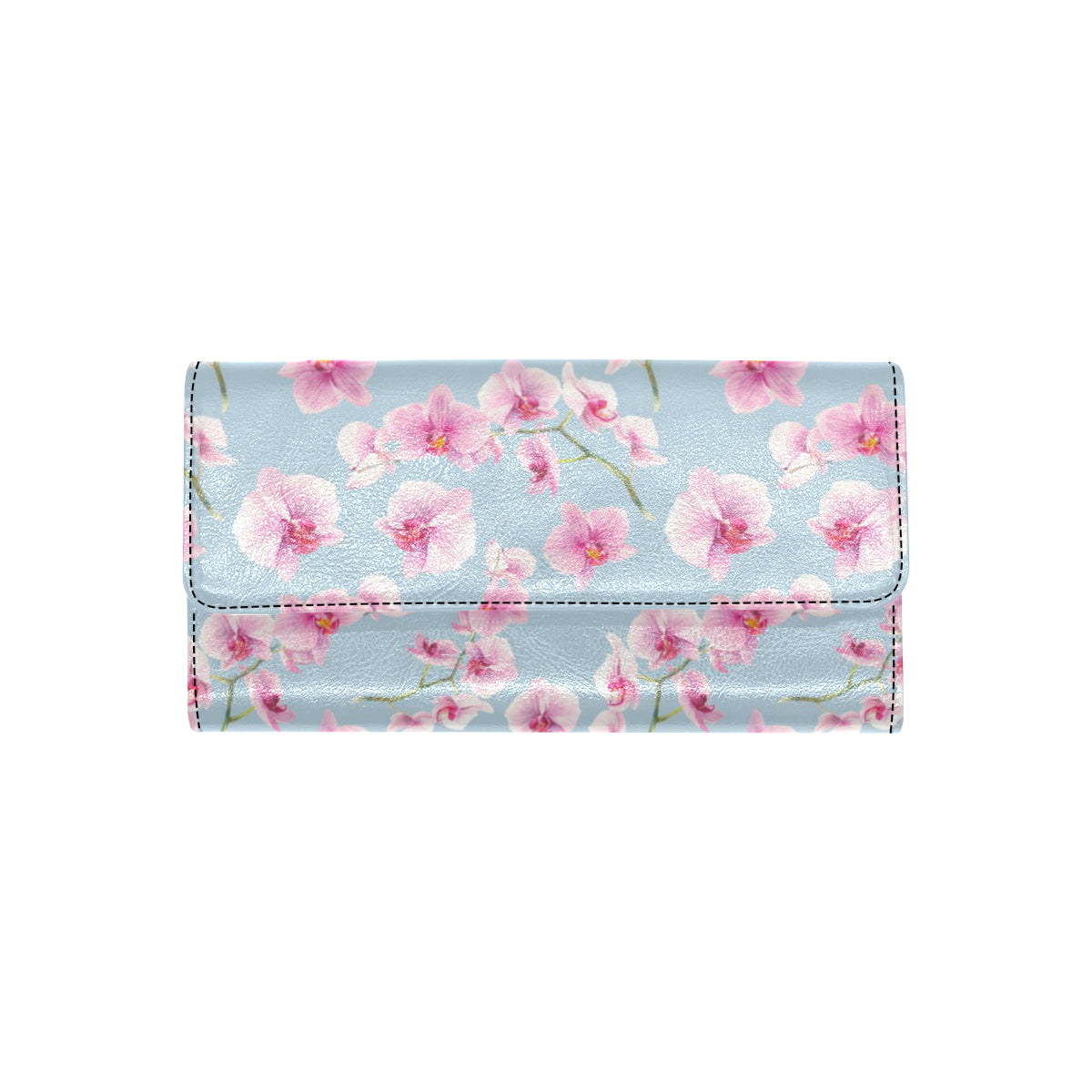 Orchid Pink Pattern Print Design OR01 Women's Trifold Wallet