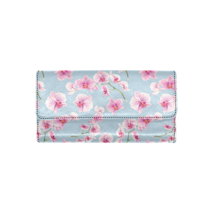 Orchid Pink Pattern Print Design OR01 Women's Trifold Wallet