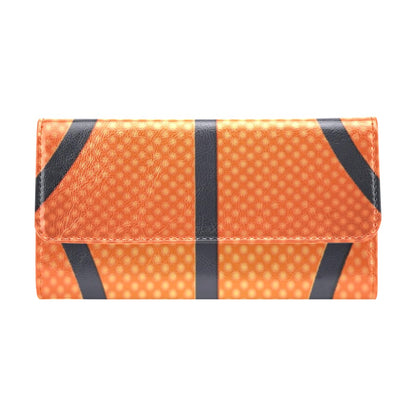 Basketball Texture Print Pattern Women's Trifold Wallet