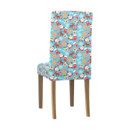 Santa Christmas Themed Print Design LKS306 Dining Chair Slipcover