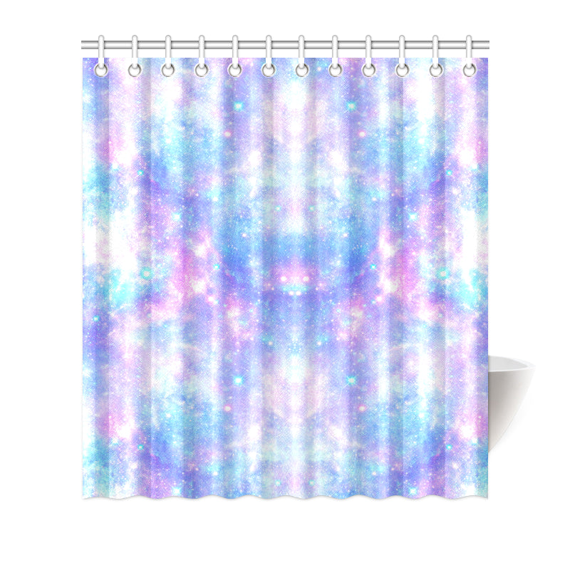 Galaxy Stardust Pastel Color Print Shower Curtain
