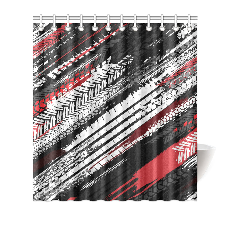 Racing Pattern Print Design A03 Shower Curtain