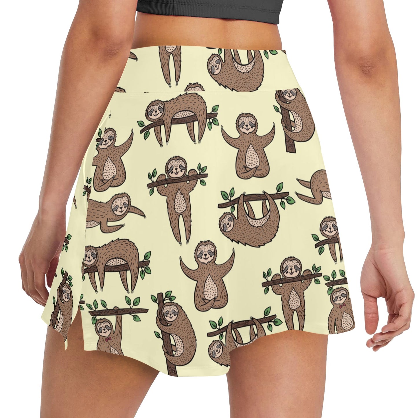 Sloth Print Design LKS3010 17" Golf & Pickleball Skort with Pockets