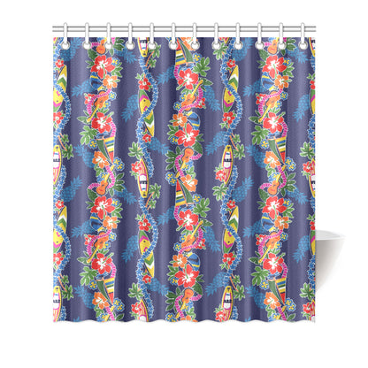 Hawaiian Themed Pattern Print Design H04 Shower Curtain