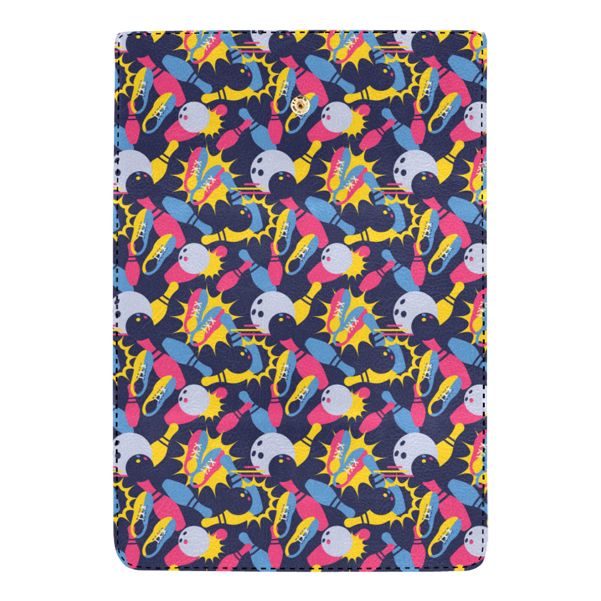 Bowling Pattern Print Design 02 Women's Trifold Wallet