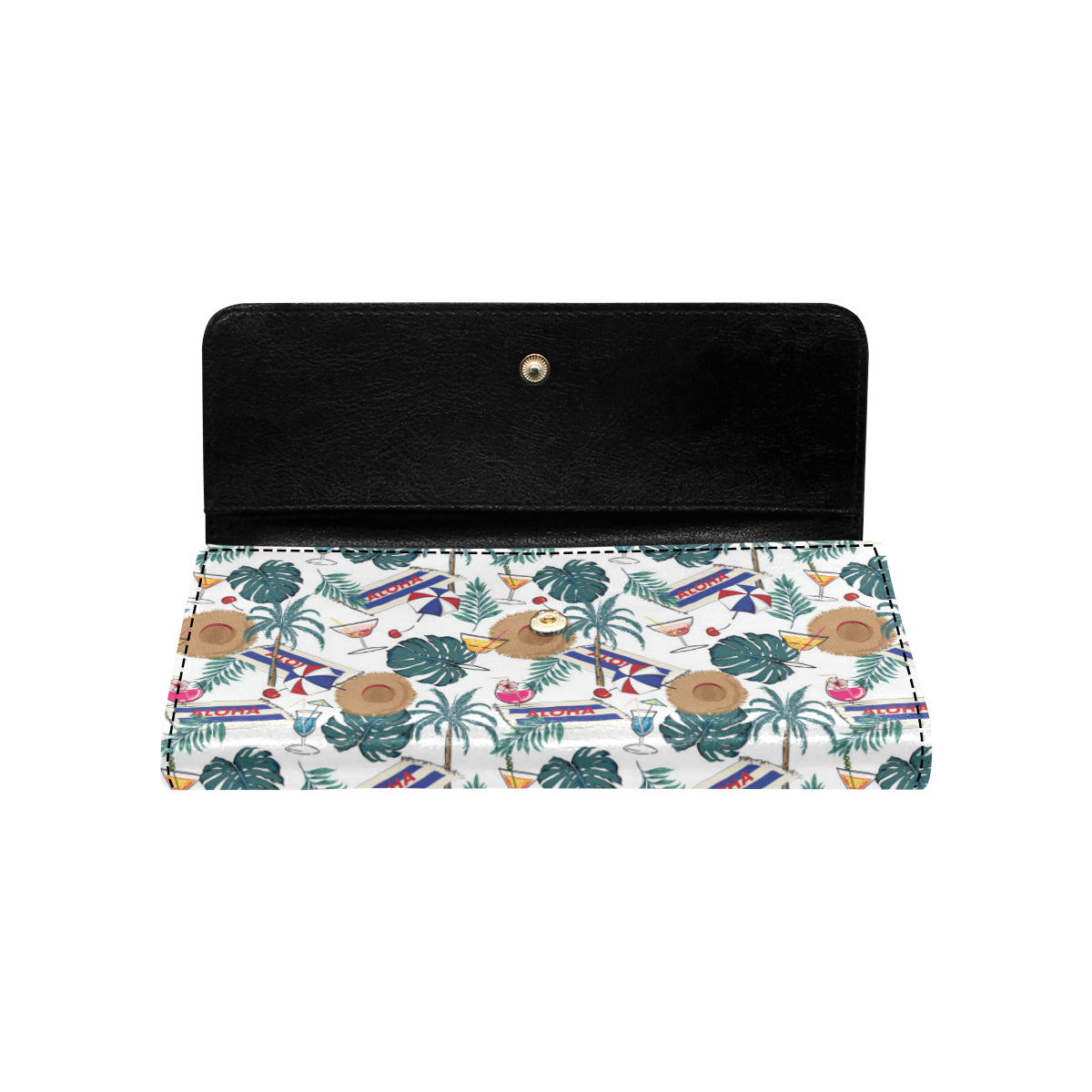 Aloha Hawaii Beach Pattern Print Design 04 Women's Trifold Wallet