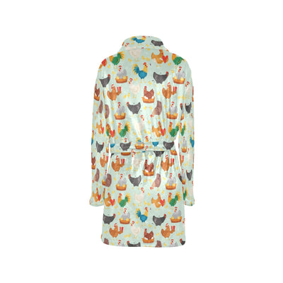 Chicken Pattern Print Design 07 Women's Fleece Robe