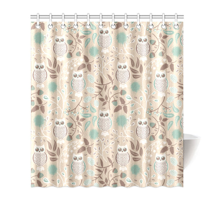 Owl Pattern Print Design A02 Shower Curtain