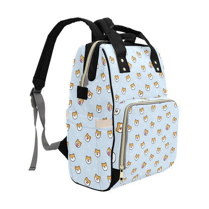 Shiba Inu Print Design LKS3012 Diaper Bag Backpack