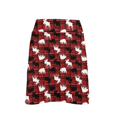 Moose Print Design LKS401 17" Golf & Pickleball Skort with Pockets