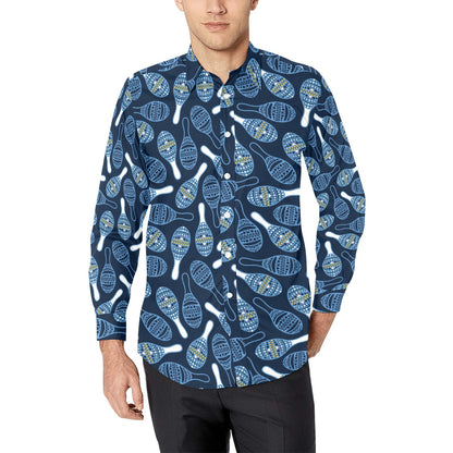 Maracas Print Design LKS401 Men's Long Sleeve Dress Shirt