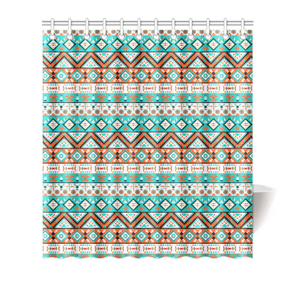 Navajo Style Print Pattern Shower Curtain
