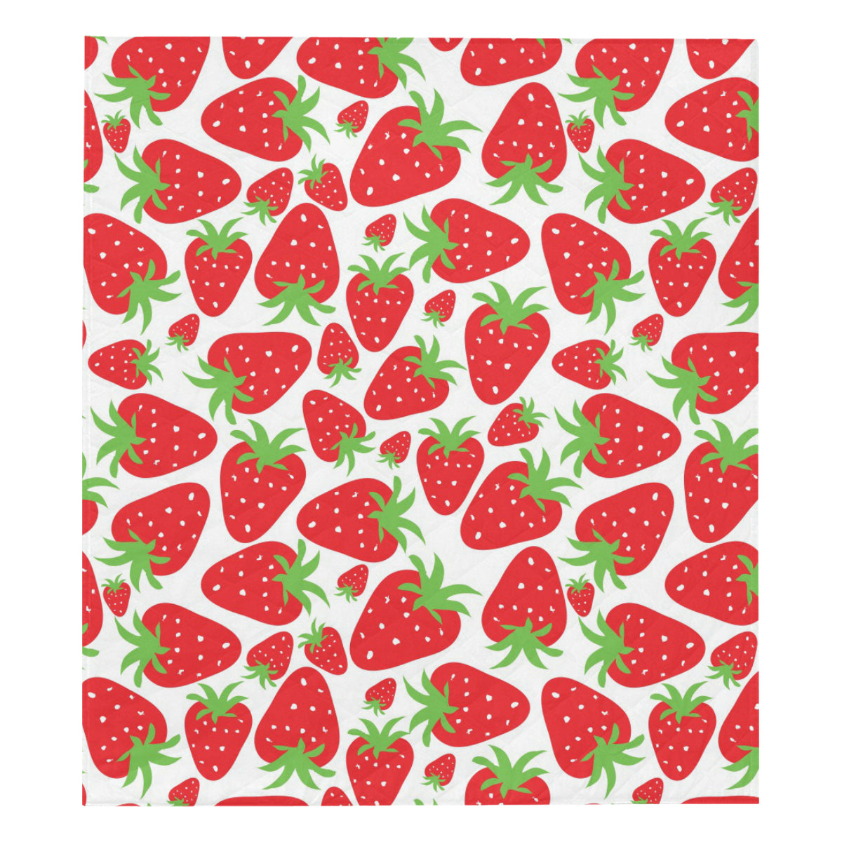 Strawberry Pattern Print Design SB01 Premium Quilt