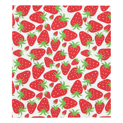 Strawberry Pattern Print Design SB01 Premium Quilt