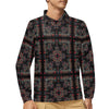 Bandana Print Design LKS307 Long Sleeve Polo Shirt For Men's