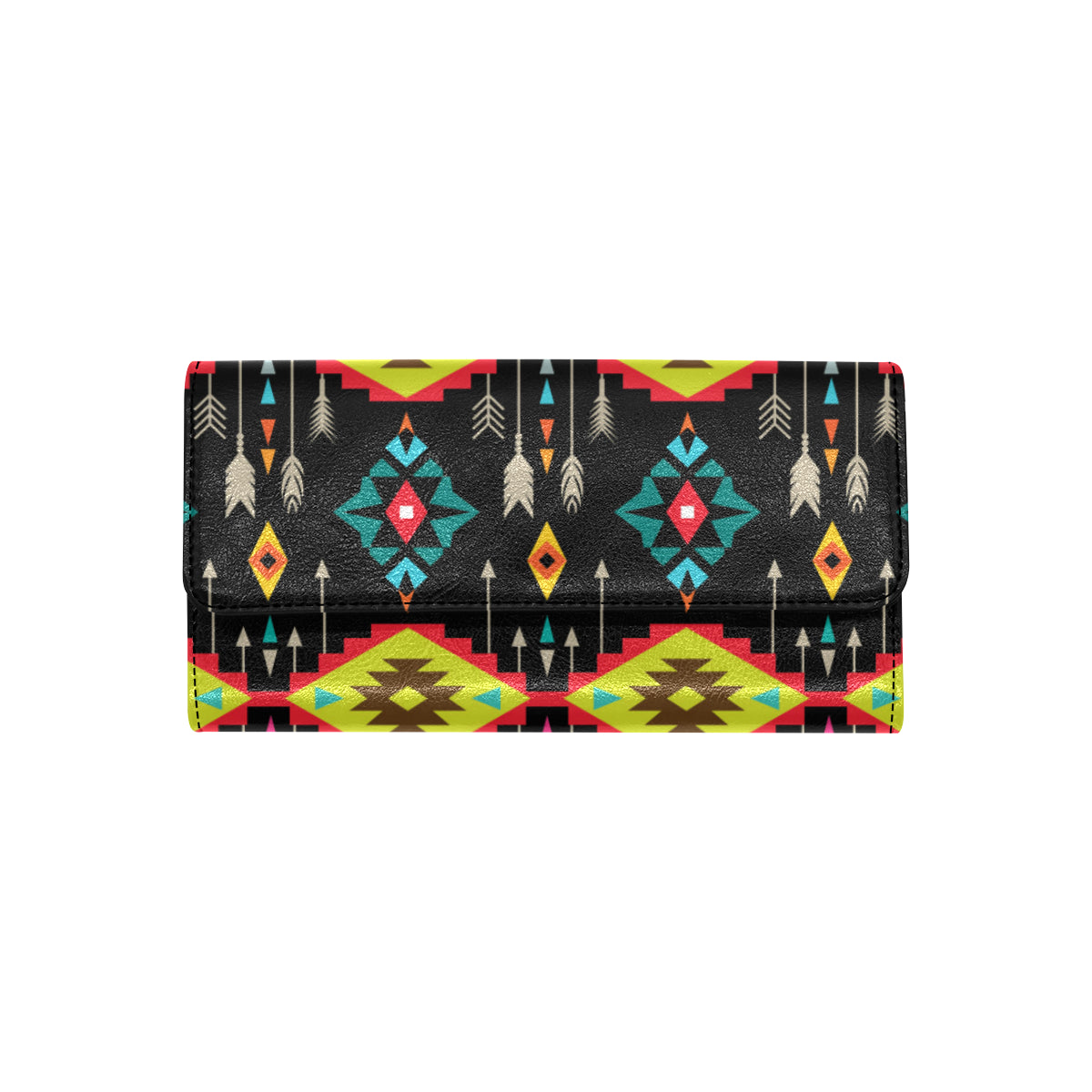 Native Pattern Print Design A05 Women's Trifold Wallet