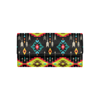 Native Pattern Print Design A05 Women's Trifold Wallet