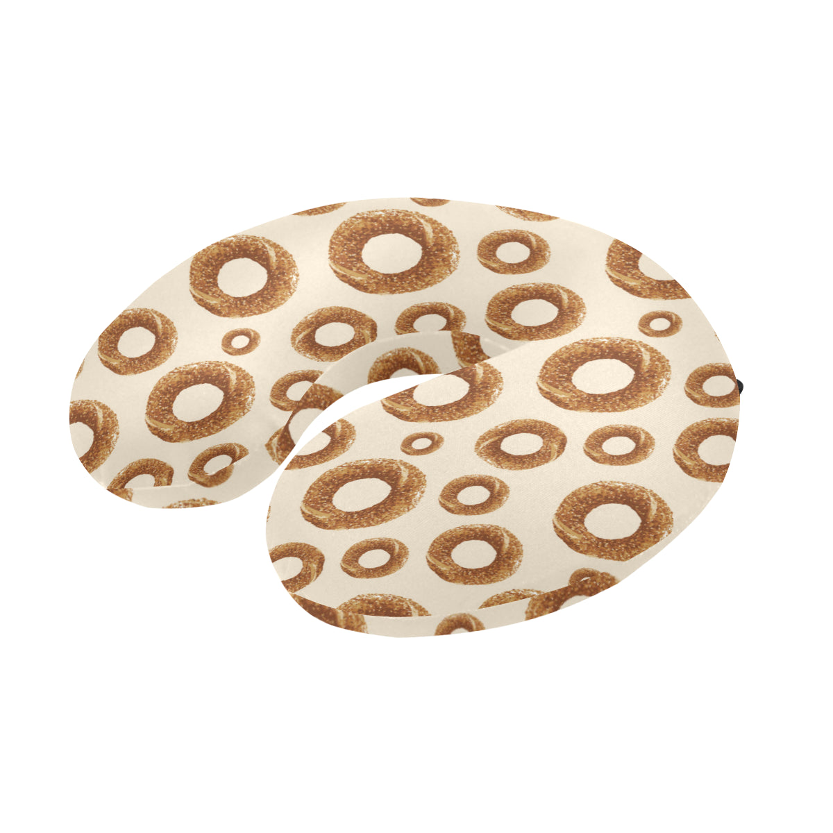 Bagel Pattern Print Design 01 U-Shaped Travel Neck Pillow