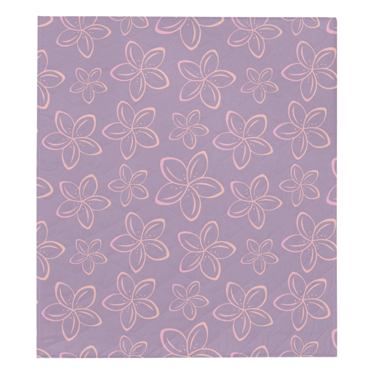 Plumeria Pattern Print Design A01 Premium Quilt