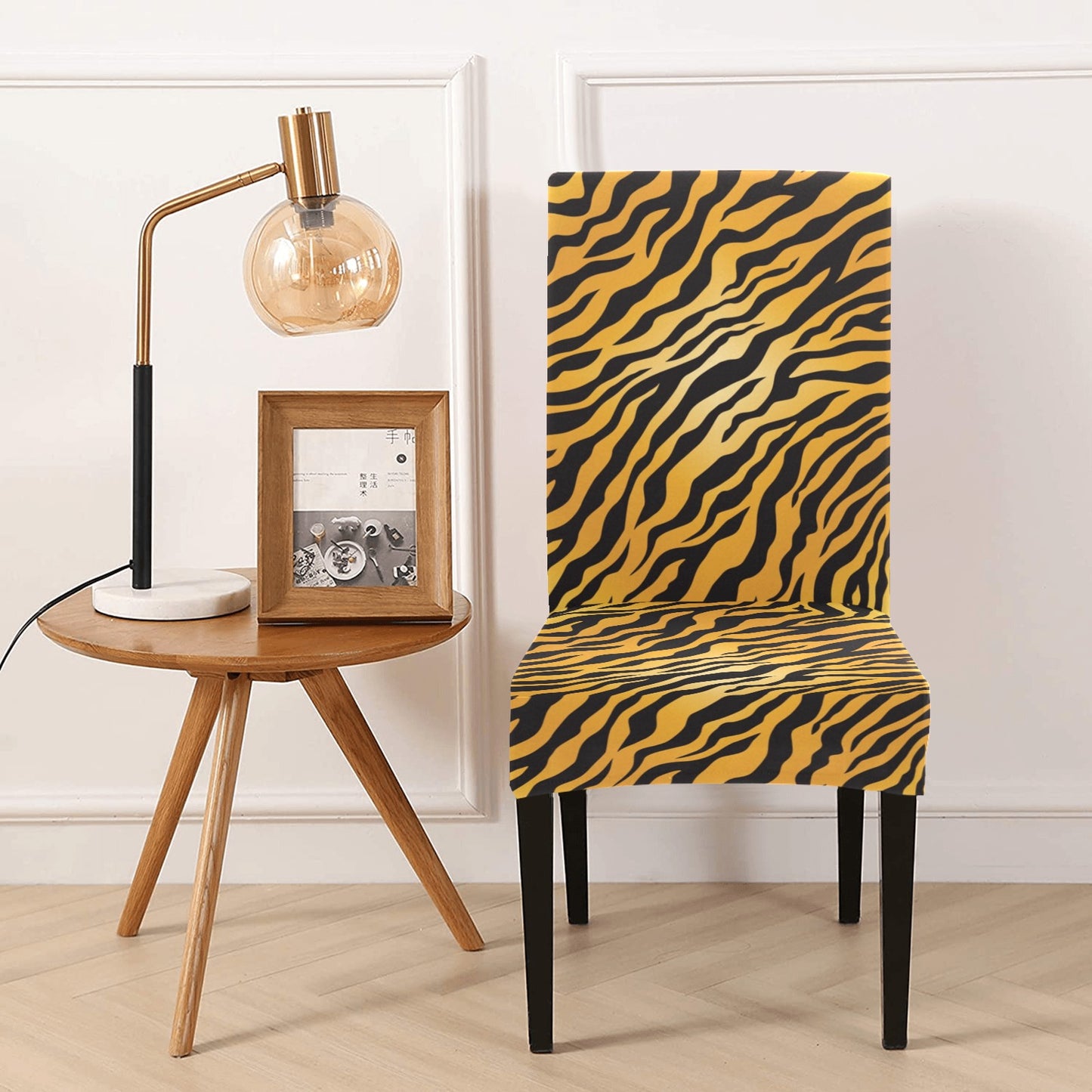 Tiger Print Design LKS302 Dining Chair Slipcover
