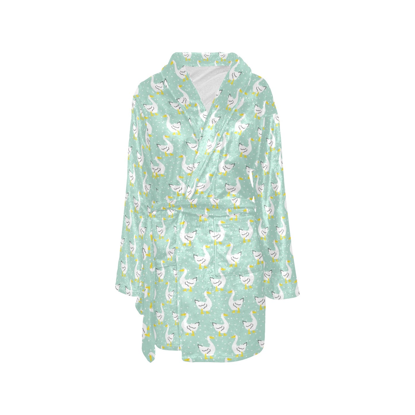 Goose Print Design LKS404 Women's Fleece Robe